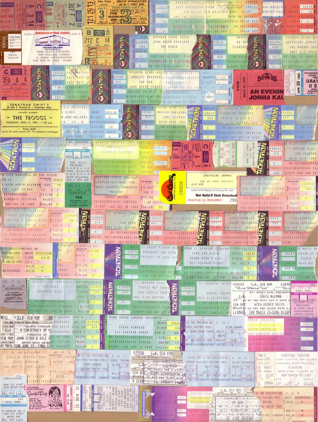 Ticket Stub Collage